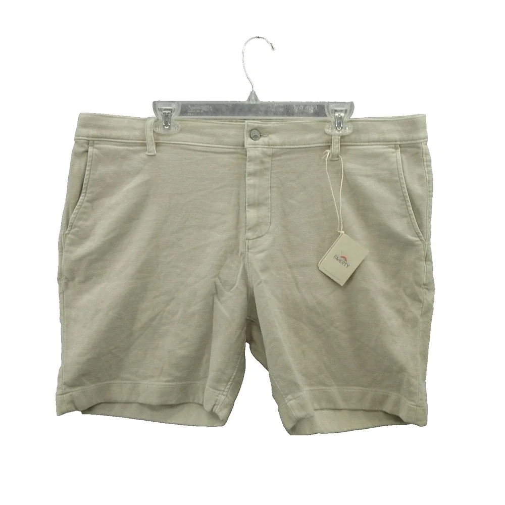 Faherty Men's Chino Shorts 40 Stone Cotton Blend Stretch Terry 7